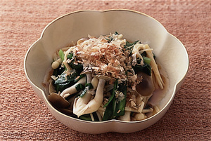 にらときのこのおひたし