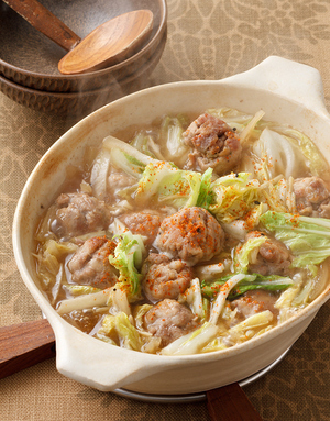 豚こまだんごの白菜鍋
