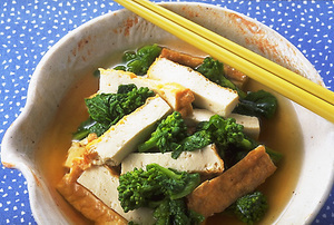 菜の花と厚揚げの煮びたし