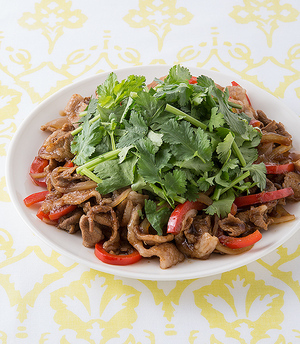 豚肉のパクチーサラダ