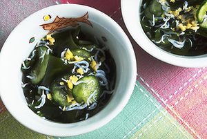 わかめとしらすの酢のもの