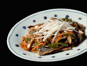 あじのから揚げ野菜あんかけ