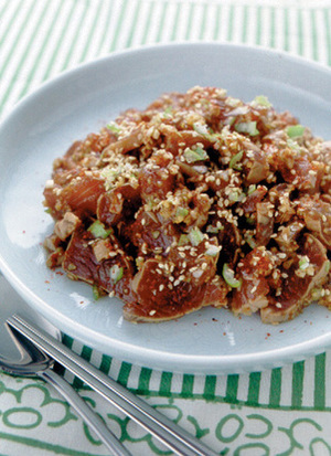 かつおの韓国風たたき