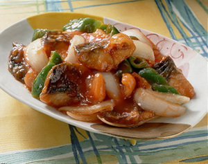 さばの甘酢炒め