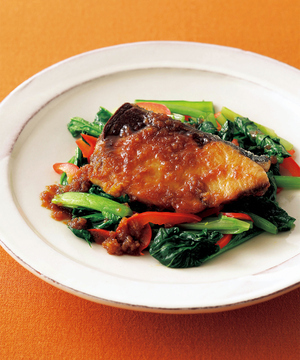 ぶりのにんにくしょうが焼き