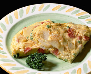 チーズ風味のスパニッシュオムレツ