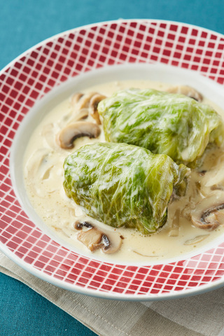 ロールレタスのクリーム煮