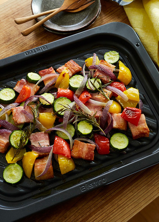 夏野菜とベーコンのグリル焼き