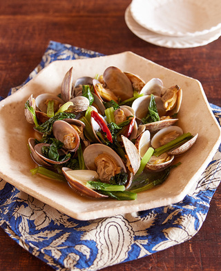 あさりと小松菜の中華蒸し