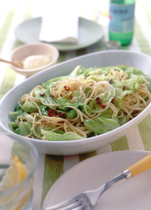 春キャベツとアンチョビーのスパゲティ