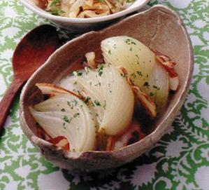 玉ねぎとベーコンのスープ煮